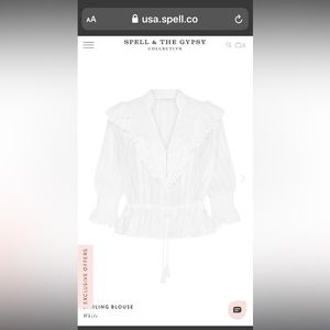 Spell and the Gypsy Collective Darling Blouse size Xxl